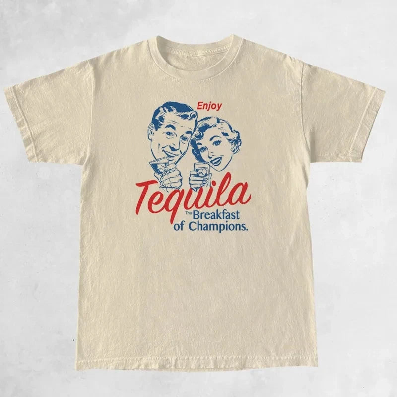 Enjoy Tequila Retro Graphic T-Shirt - T Shirts from Dear Cece - Just £17.99! Shop now at Dear Cece