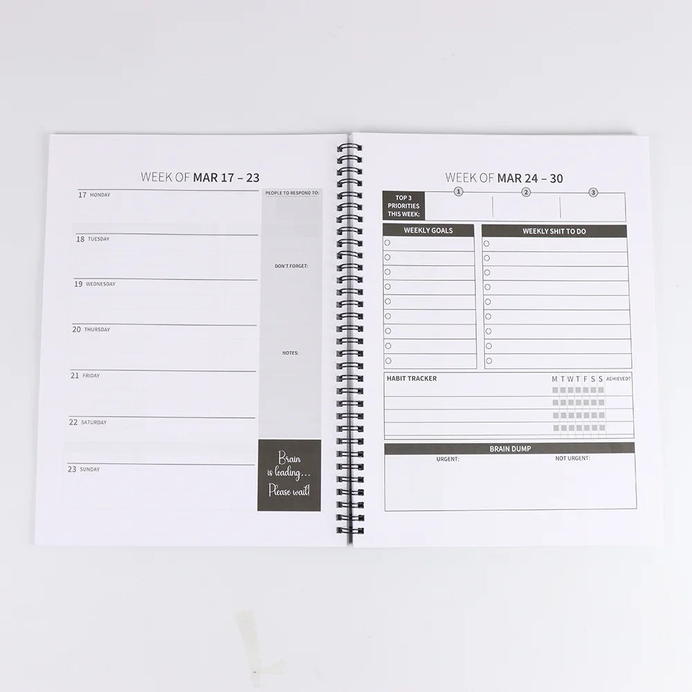 2025 Funny ADHD Planner For Adults:12 Month Family Calendar