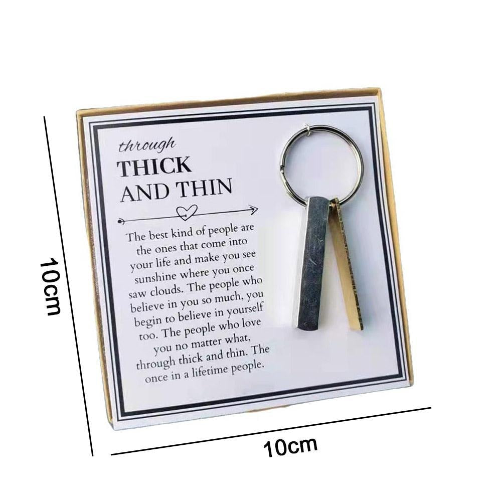 Through Thick And Thin Metal Keyring - Keychains from Dear Cece - Just £8.99! Shop now at Dear Cece