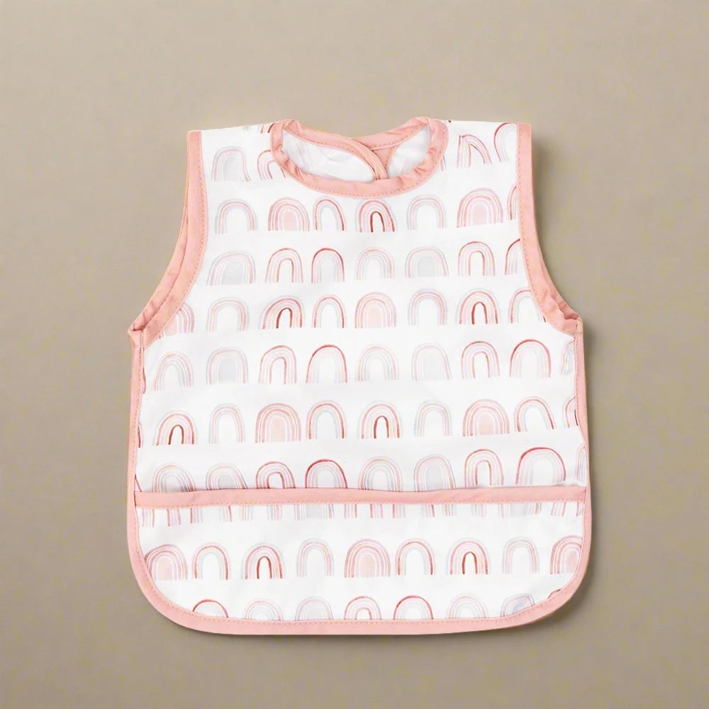 Rainbow Recycled Fabric Baby Weaning Bib