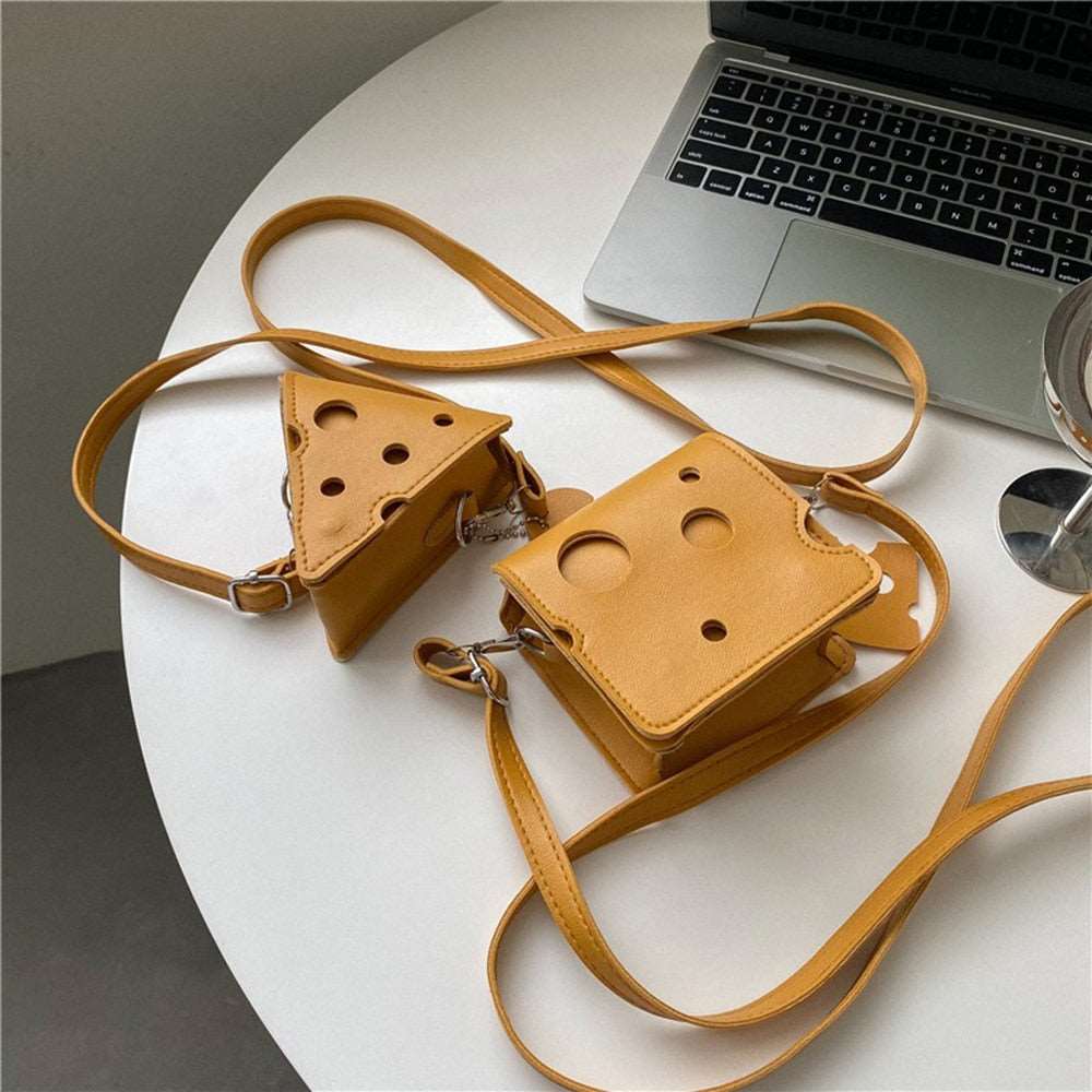 Cheese Shaped Mini PU Leather Bag - Bags from Dear Cece