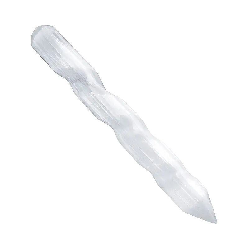 Natural Selenite Crystal Wand - High Energy Crystal for Healing and Meditation - Crystal Healing from Dear Cece - Just £14.99! Shop now at Dear Cece