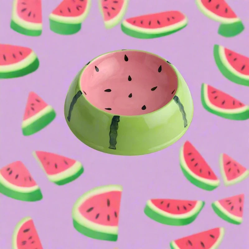 Vibrant Fruit Design Ceramic Cat Bowl - Cat Bowls from Dear Cece - Just £18.99! Shop now at Dear Cece