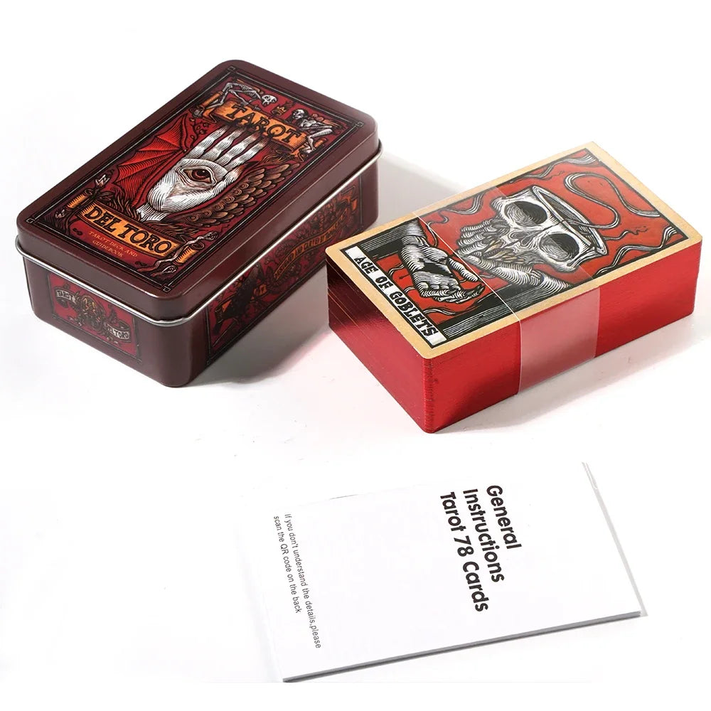 Del Toro Tarot in Tin Metal Box - Gilded Edge Tarot Deck