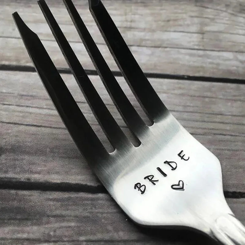 Bride and Groom Fork Cutlery Set - Cutlery from Dear Cece - Just £8.99! Shop now at Dear Cece