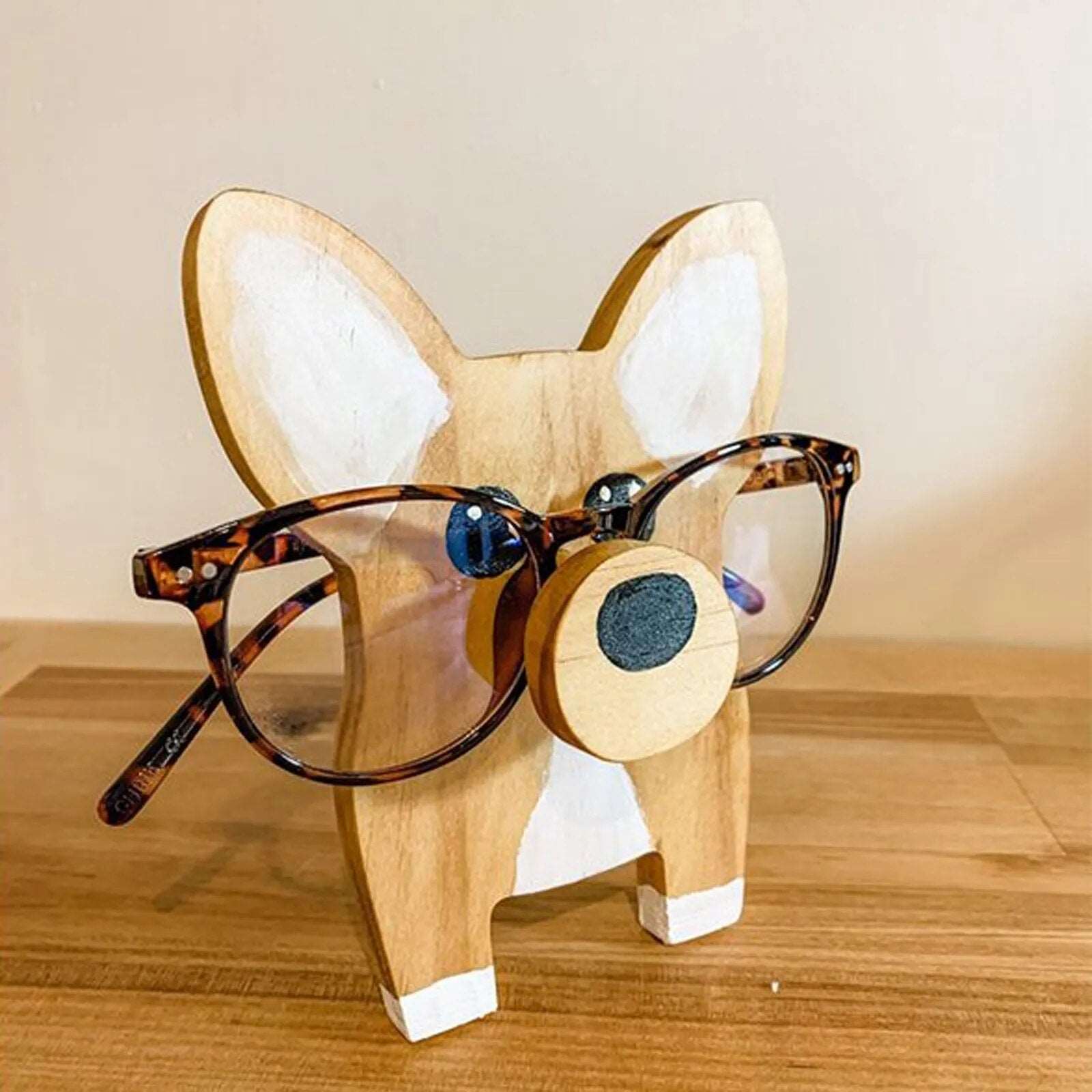 Corgi Wooden Dog Glasses Holder Stand - Desktop Accessories from Dear Cece - Just £9.99! Shop now at Dear Cece