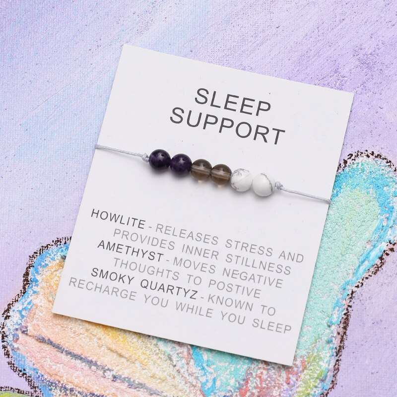 Sleep Support Natural Healing Charm Bracelet - Jewellery from Dear Cece - Just £8.99! Shop now at Dear Cece