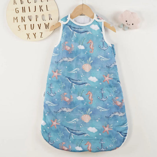 Sea Life Bamboo Cotton Baby Sleeping Bag