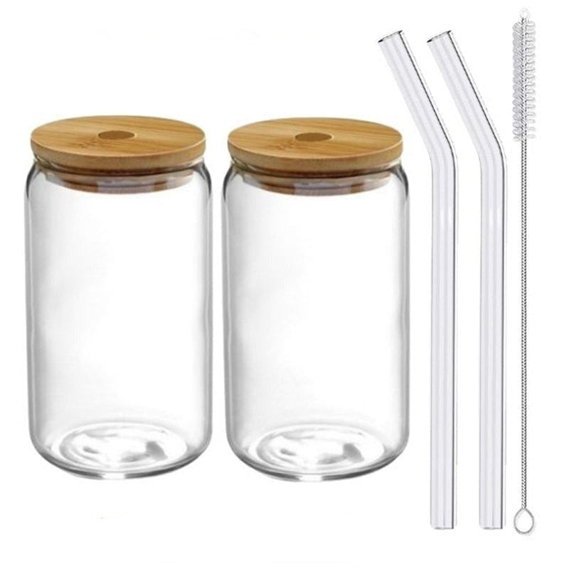 High Borosilicate Glass Cup With Bamboo Lid and Straw - Mugs from Dear Cece - Just £12.99! Shop now at Dear Cece