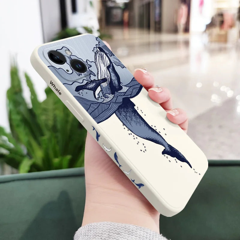 Cosmic Whale Jumping Silicone iPhone Case - phone case from Dear Cece - Just £12.99! Shop now at Dear Cece