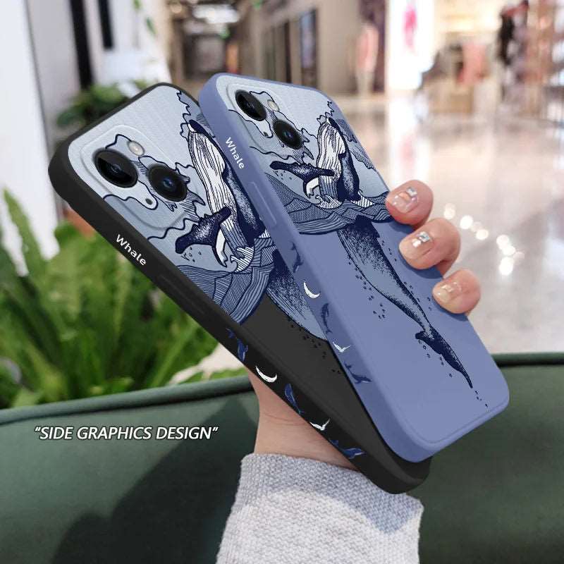 Cosmic Whale Jumping Silicone iPhone Case - phone case from Dear Cece - Just £12.99! Shop now at Dear Cece