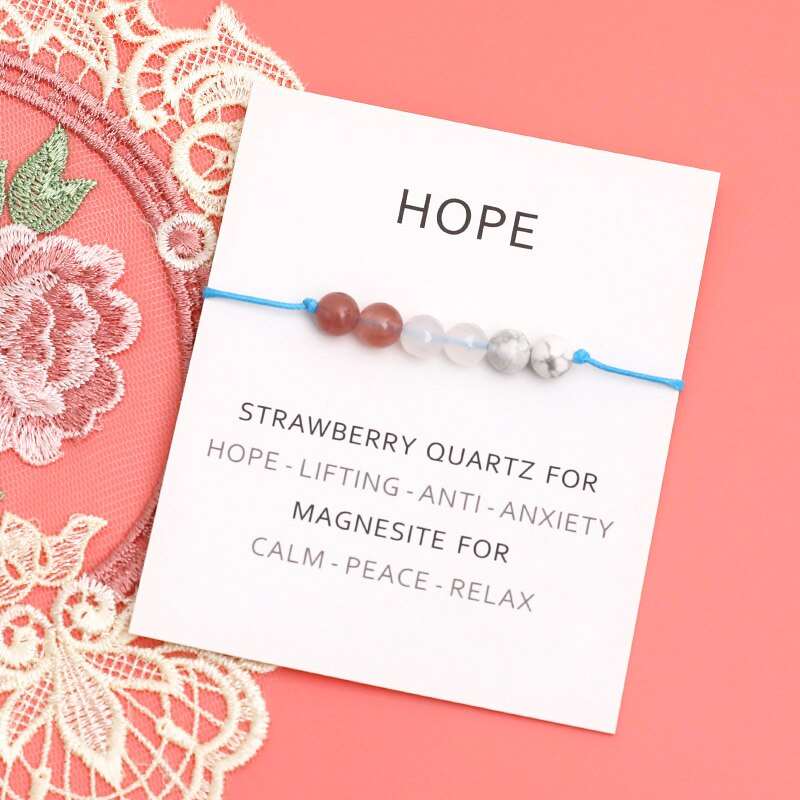 Hope Natural Healing Strawberry Quartz Bracelet - Jewellery from Dear Cece - Just £8.99! Shop now at Dear Cece
