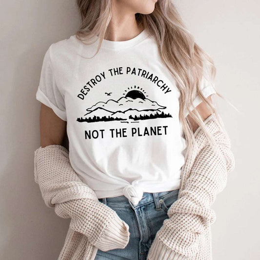Destroy The Patriarchy Not The Planet T-Shirt - T Shirts from Dear Cece - Just £17.99! Shop now at Dear Cece