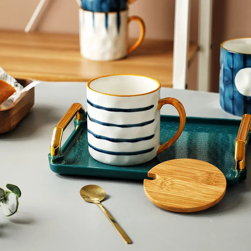 Handcrafted Japanese Ceramic Mug With Spoon & Lid - Mugs from Dear Cece - Just £18.99! Shop now at Dear Cece