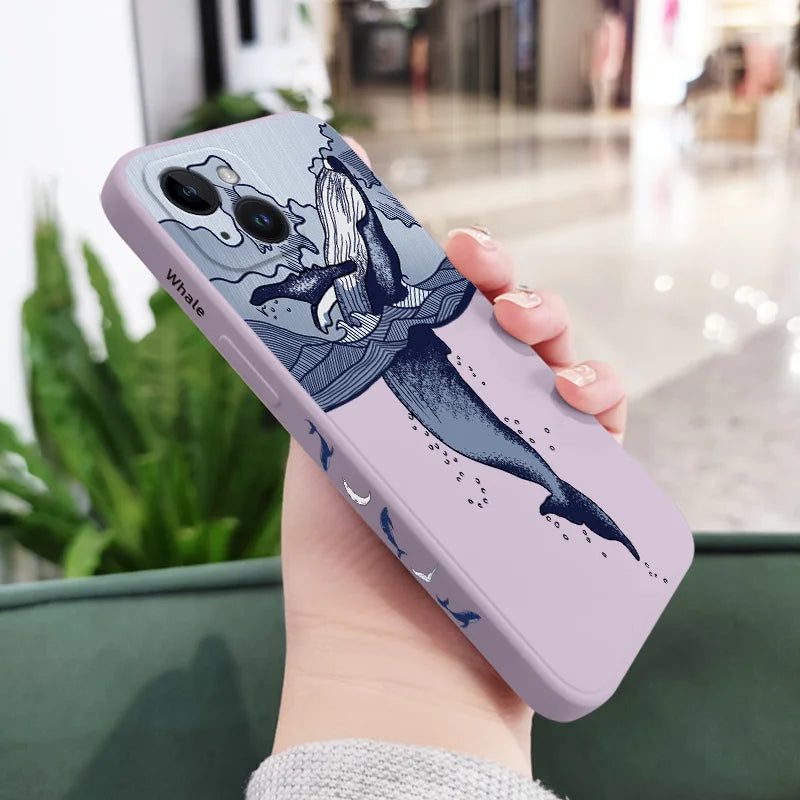 Cosmic Whale Jumping Silicone iPhone Case - phone case from Dear Cece - Just £12.99! Shop now at Dear Cece