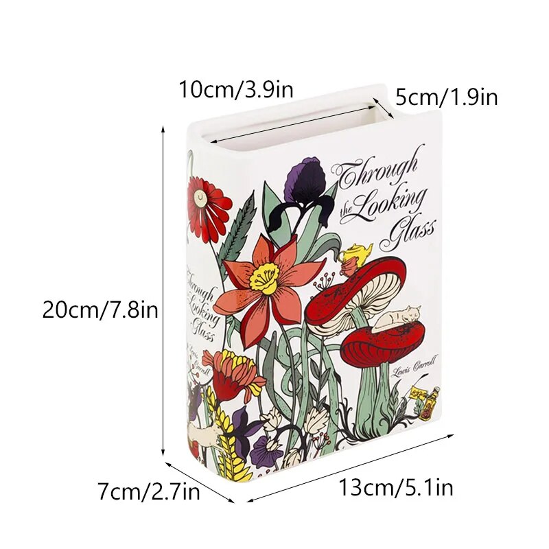 Ceramic Through The Looking Glass Book Vase - Vase from Dear Cece - Just £34.99! Shop now at Dear Cece