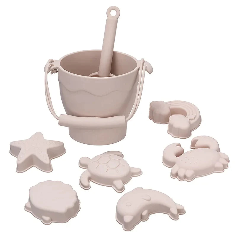 Eco Friendly Silicone Beach Toys - 8 Piece Set - Toys from Dear Cece - Just £29.99! Shop now at Dear Cece