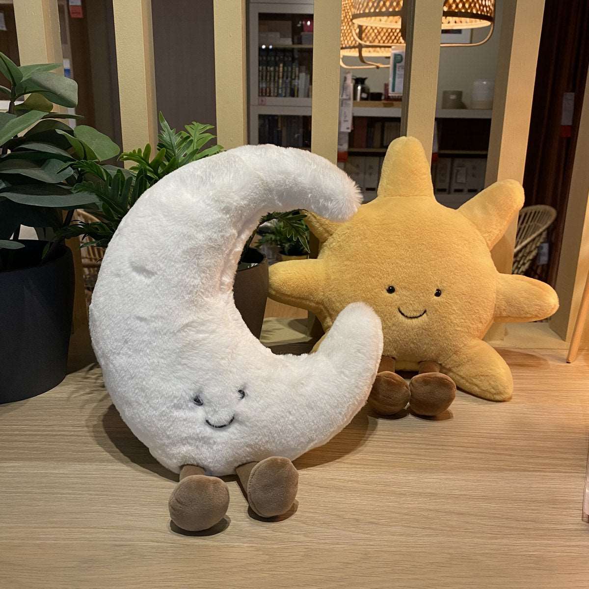 Sun & Moon Soft Plush Toy sat together