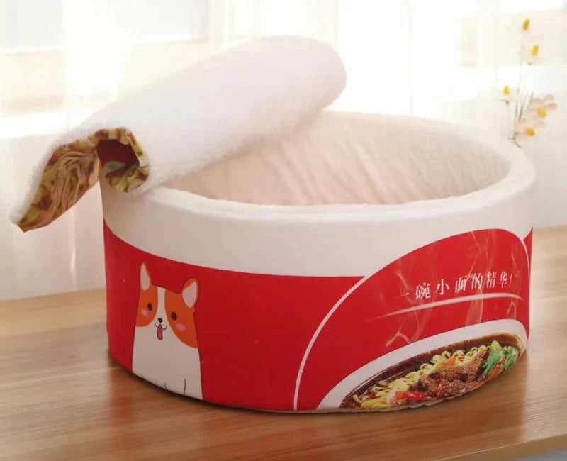 Instant Ramen Noodle Novelty Cat Bed - Cat Bed from Dear Cece - Just Β£29.99! Shop now at Dear Cece