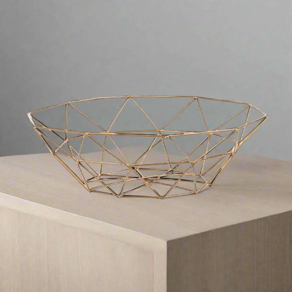 Geometric Metal Fruit Bowl - Bowls from Dear Cece - Just £14.99! Shop now at Dear Cece