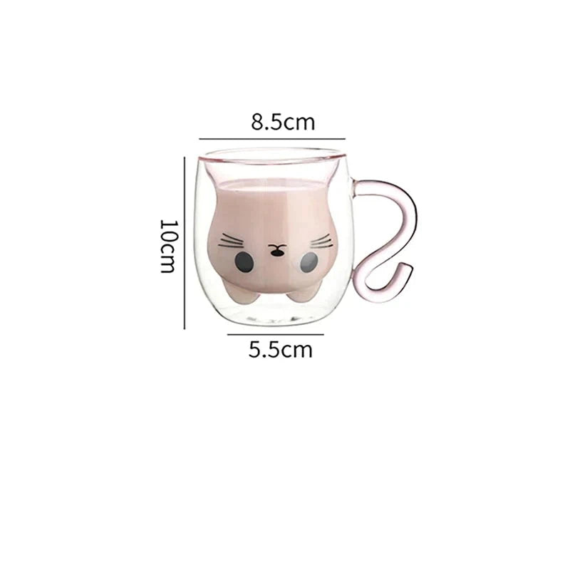 Cartoon Upside Down Cat Glass Mug - Mugs from Dear Cece - Just £18.99! Shop now at Dear Cece