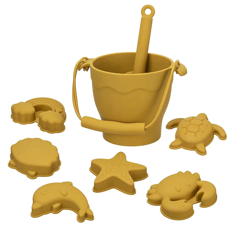 Eco Friendly Silicone Beach Toys - 8 Piece Set - Toys from Dear Cece - Just £29.99! Shop now at Dear Cece