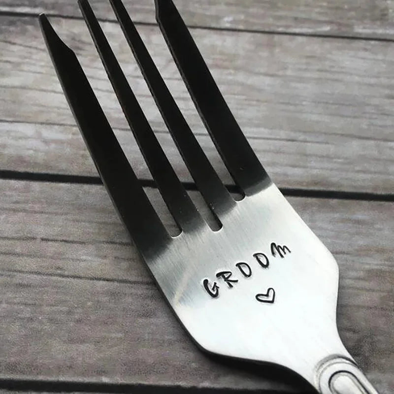 Bride and Groom Fork Cutlery Set - Cutlery from Dear Cece - Just £8.99! Shop now at Dear Cece