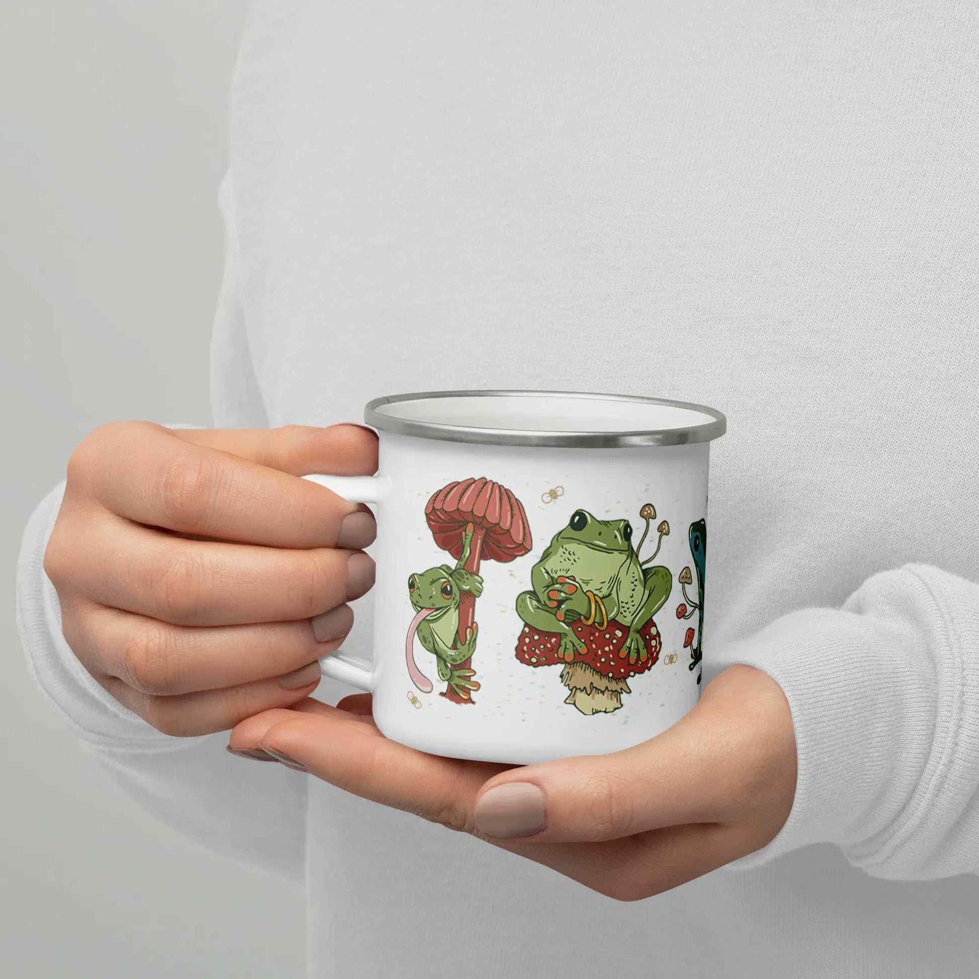 Mushroom Frog Enamel Mug - Mugs from Dear Cece - Just £17.99! Shop now at Dear Cece