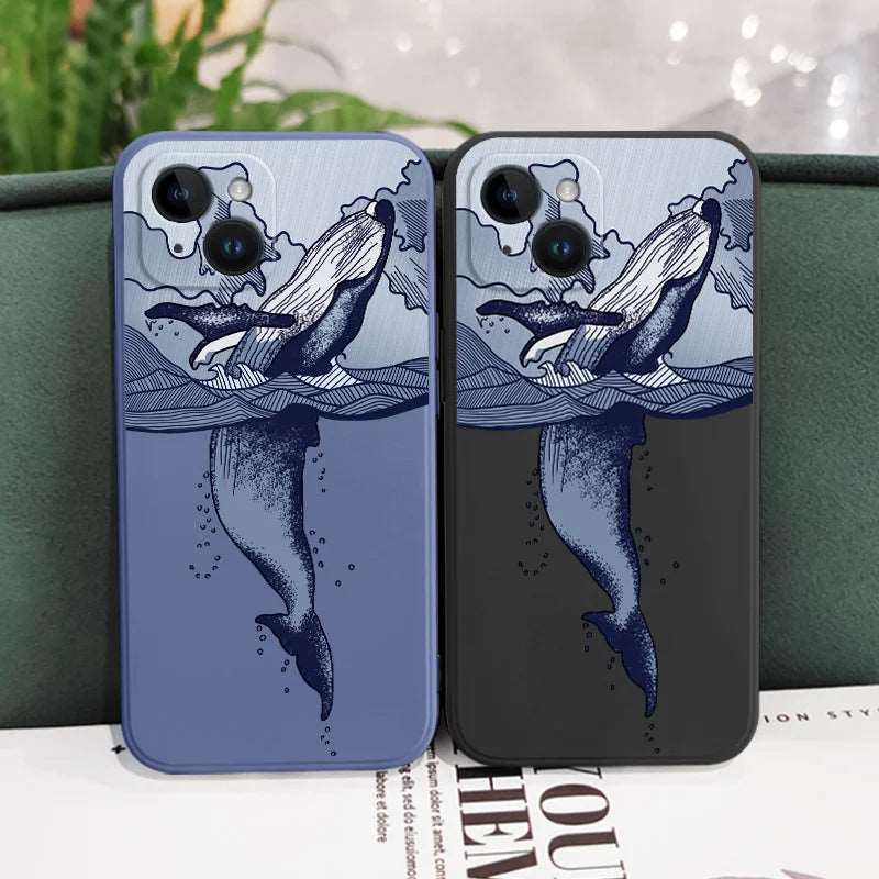 Cosmic Whale Jumping Silicone iPhone Case - phone case from Dear Cece - Just £12.99! Shop now at Dear Cece