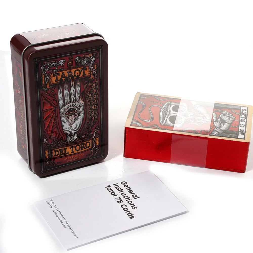 Del Toro Tarot in Tin Metal Box - Gilded Edge Tarot Deck