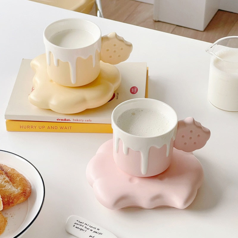 Cookie Coffee Cup & Saucer Set - Mugs from Dear Cece - Just £25.99! Shop now at Dear Cece