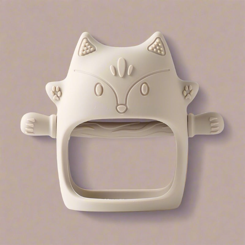 cream fox teething glove