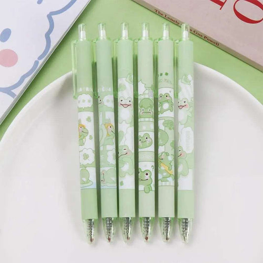 Cute Frog Gel Pen Pack of 6 (Black Ink) - Pens from Dear Cece - Just £7.99! Shop now at Dear Cece