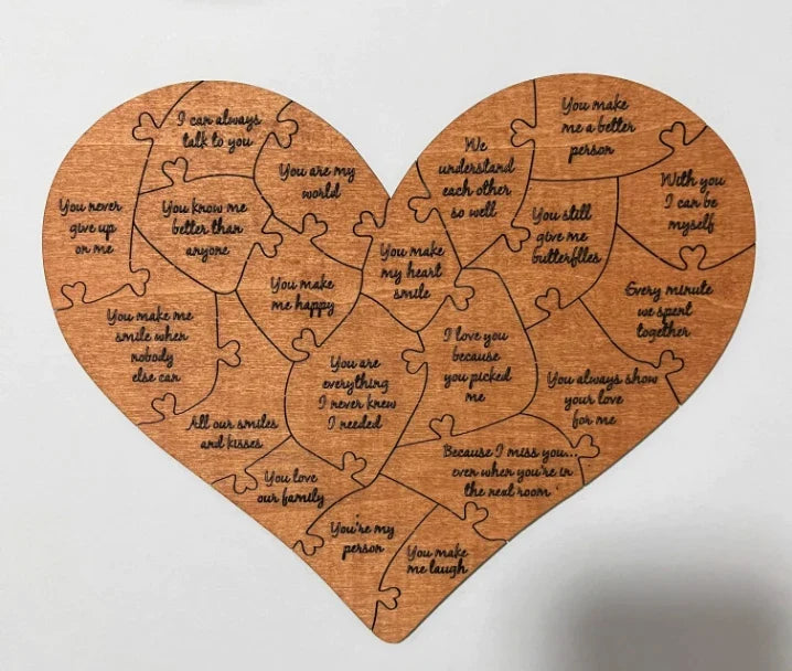 Reasons Why I Love You Wooden Heart Puzzle - puzzles from Dear Cece - Just £12.99! Shop now at Dear Cece