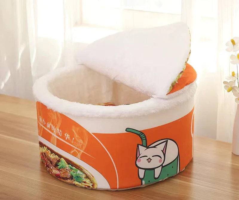 Instant Ramen Noodle Novelty Cat Bed - Cat Bed from Dear Cece - Just Β£29.99! Shop now at Dear Cece