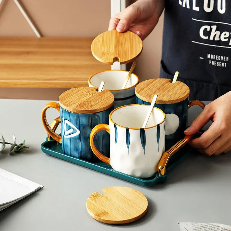Handcrafted Japanese Ceramic Mug With Spoon & Lid - Mugs from Dear Cece - Just £18.99! Shop now at Dear Cece