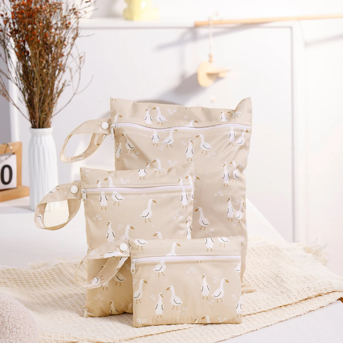 Recycled Fabric Waterproof Nappy Bag - 3PCS Set