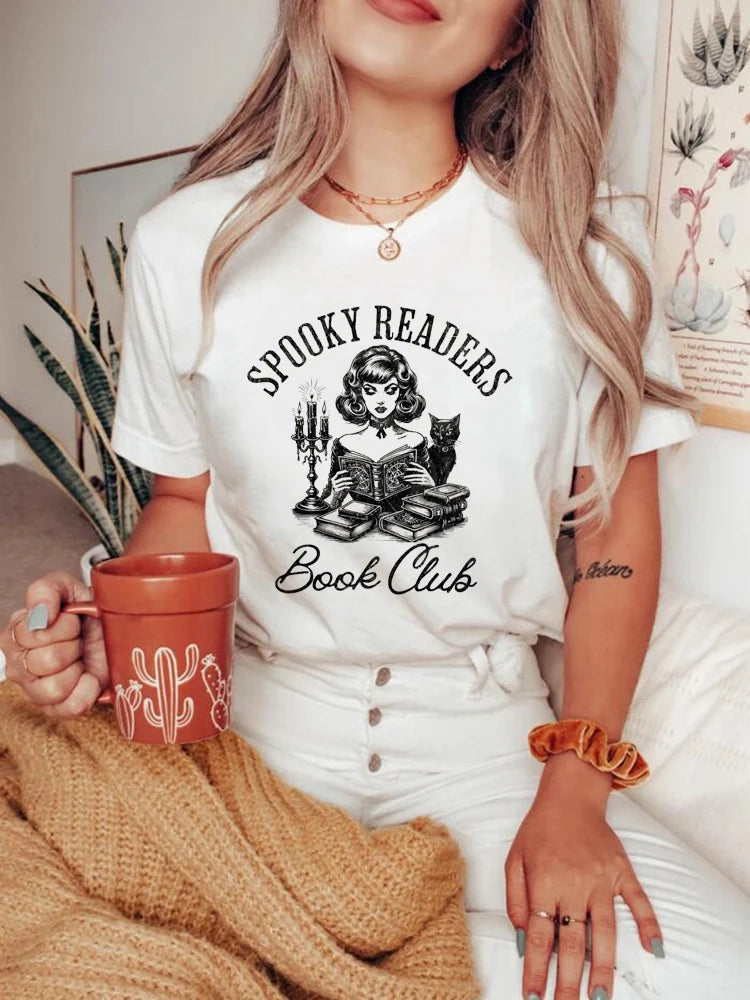 Halloween Spooky Readers Book Club Womens T-Shirt