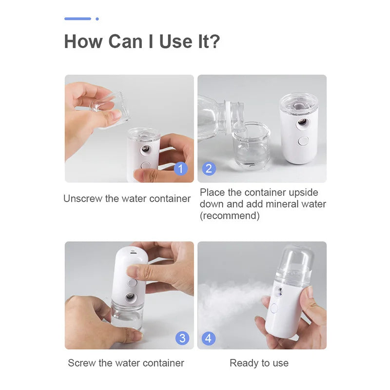 Spray Mist Facial Nano Diffuser Humidifier - Diffusers from Dear Cece - Just £9.99! Shop now at Dear Cece