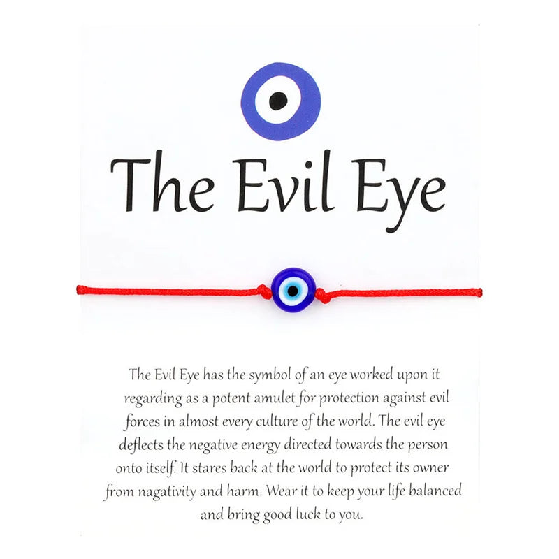 Turkish Blue Evil Eye Rope Bracelet For Protection