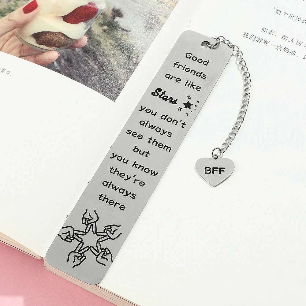 friends are like stars bookmark - gifts for book lovers