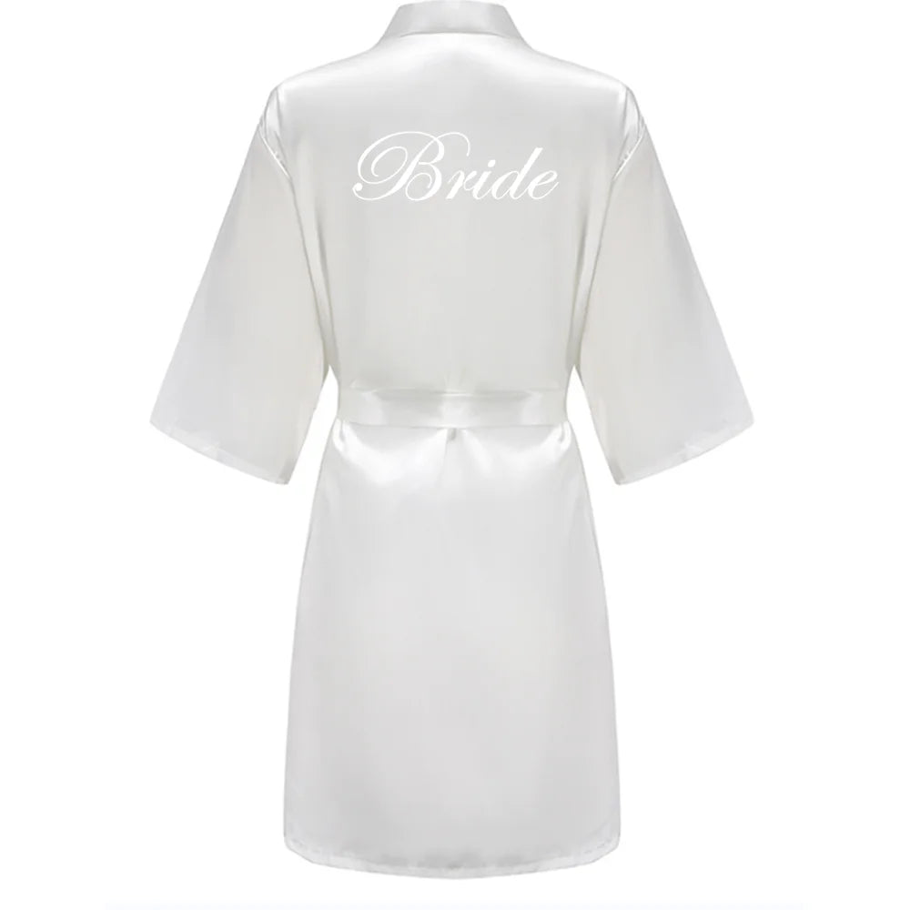Team Bride Personalised Satin Robes - Robes from Dear Cece - Just £19.99! Shop now at Dear Cece