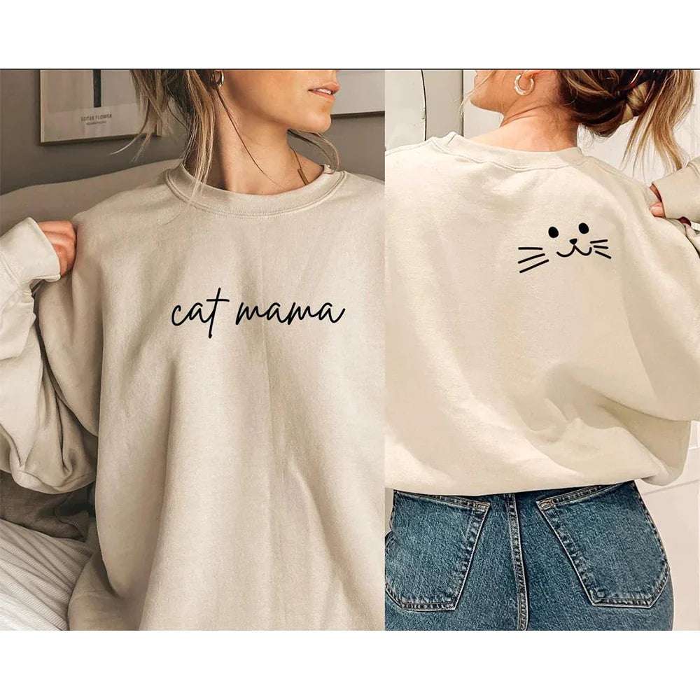 Womens Cat Mama Sweatshirt - Knitwear from Dear Cece - Just £22.99! Shop now at Dear Cece