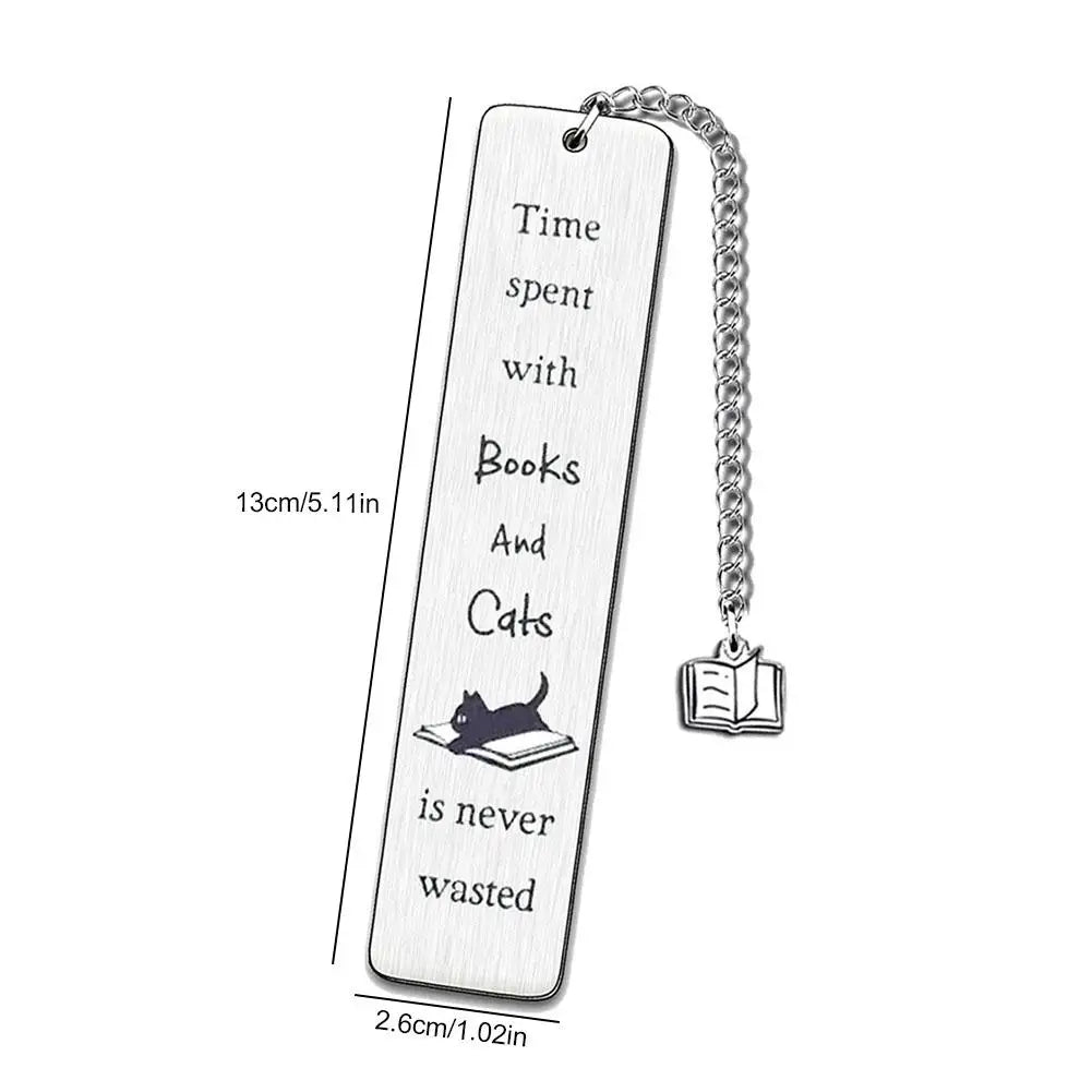 Stainless Steel Books and Cats Bookmark - Bookmarks from Dear Cece - Just £8.99! Shop now at Dear Cece