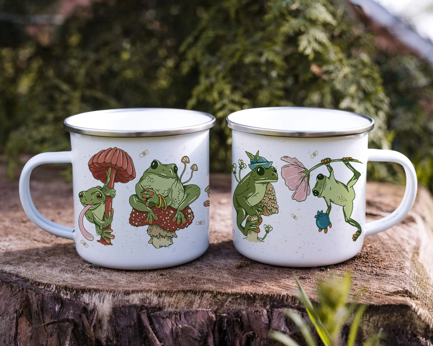 Mushroom Frog Enamel Mug - Mugs from Dear Cece - Just £17.99! Shop now at Dear Cece