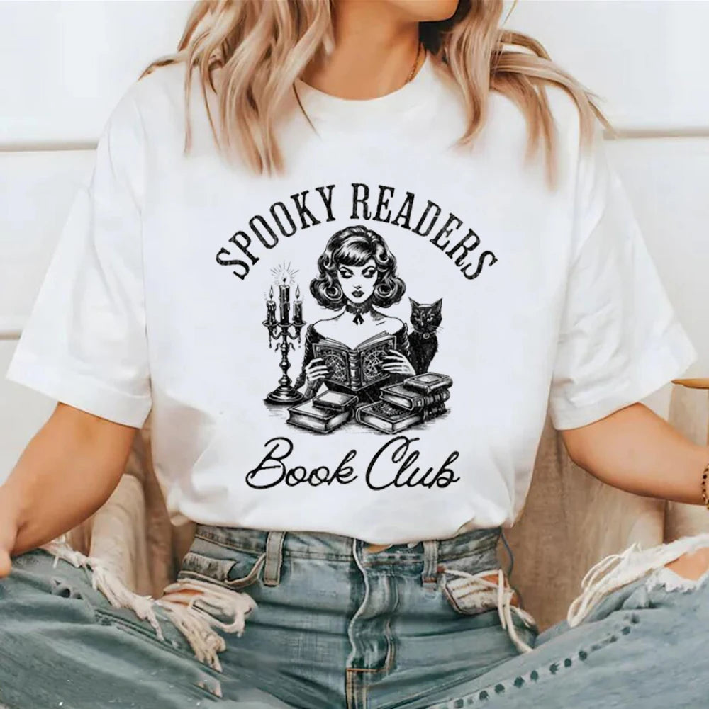 Spooky Readers Book Club T-Shirt. Gift for book lovers