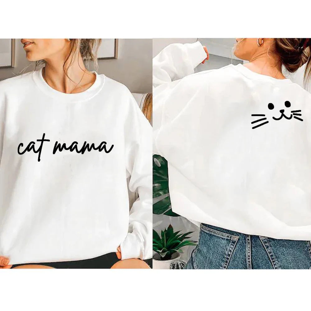 Womens Cat Mama Sweatshirt - Knitwear from Dear Cece - Just £22.99! Shop now at Dear Cece