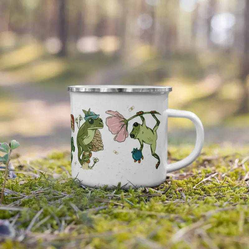 Mushroom Frog Enamel Mug - Mugs from Dear Cece - Just £17.99! Shop now at Dear Cece