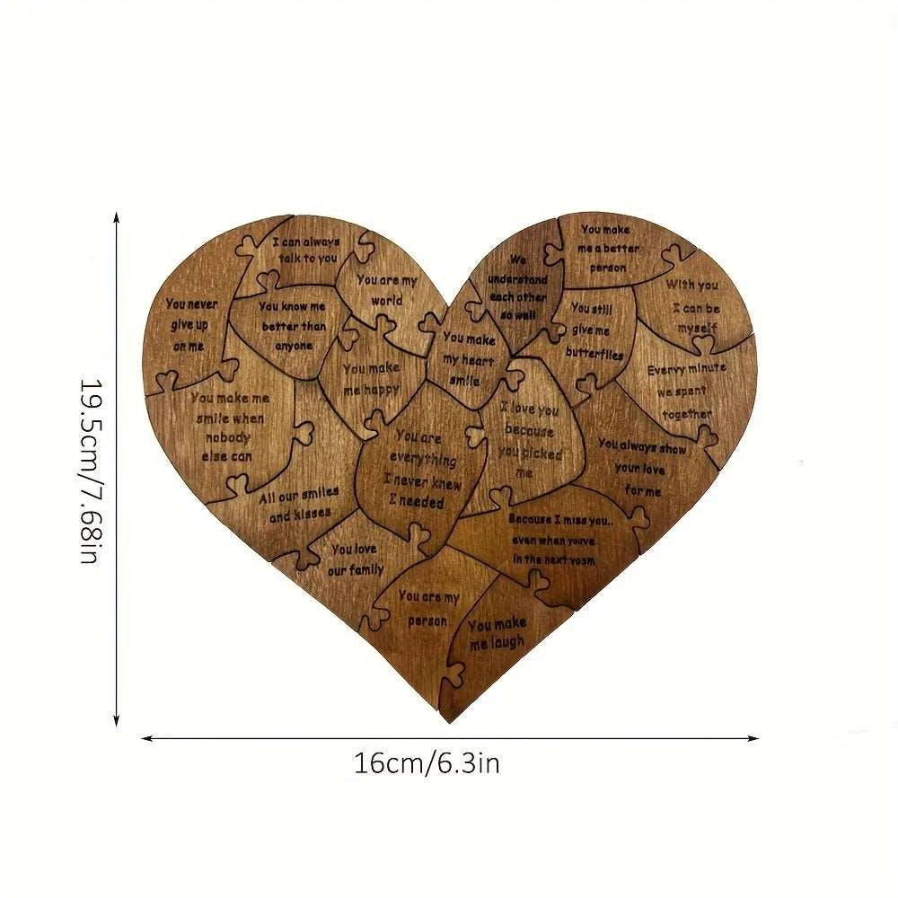 Reasons Why I Love You Wooden Heart Puzzle - puzzles from Dear Cece - Just £12.99! Shop now at Dear Cece