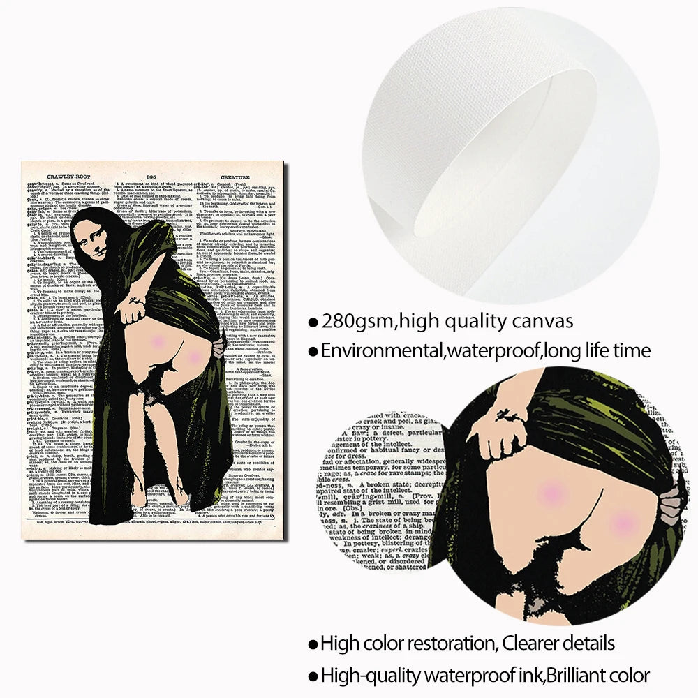 Mona Lisa Mooning Feminist Modern Art Poster - Wall Art from Dear Cece - Just £19.99! Shop now at Dear Cece
